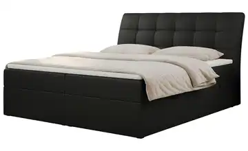 Boxbett mit Bettkasten H4 Kunstleder 180x200 cm Schwarz