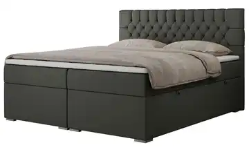 Boxbett mit Bettkasten 160x200 cm H3 Anthrazit Kunstleder