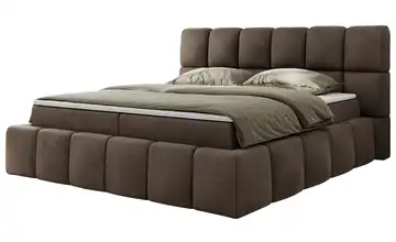 Boxbett mit Bettkasten H3 bronzefarben 200x200 cm Samt