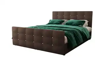 Boxbett 200 cm 200x200 cm Dunkelbraun