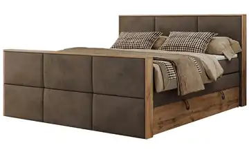 Boxspringbett mit Bettkasten H3 120x200 cm bronzefarben Samt