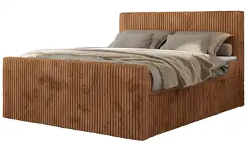 Boxbett mit Bettkasten Polsterbett 160x200 Orange 164 cm 160x200 cm H3 Orange