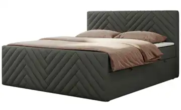 Boxbett mit Bettkasten 120x200 cm H3 Anthrazit Kunstleder