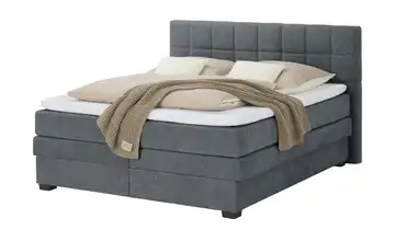 vanDoorn Boxspringbett mit Bettkasten Webstoff Anthrazit 160 cm H2 & H3
