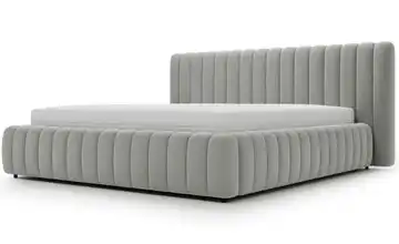 Polsterbett 200x200 cm Grau 252 cm