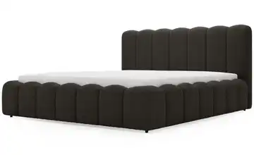 Polsterbett 164 cm 140x200 cm Schwarz
