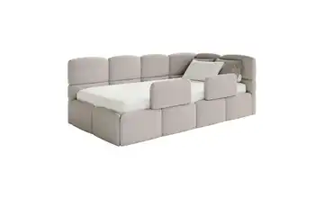 Selsey Polsterliege mit Rausfallschutz Rausfallschutz rechts ohne Matratze Greige