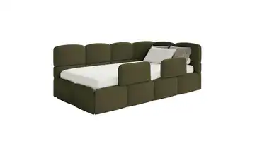 Selsey Polsterliege mit Rausfallschutz Rausfallschutz rechts ohne Matratze Olivgrün