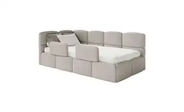 Selsey Polsterliege mit Rausfallschutz Rausfallschutz links ohne Matratze Greige