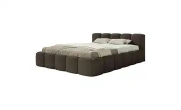 Selsey Polsterbett mit Bettkasten mit Bettkasten 140x200 cm Braun Bouclé