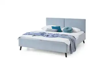 Polsterbett in hellblau
