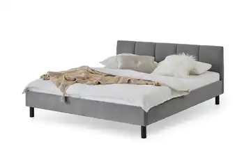Polsterbett in grau Grau Schwarz 186 cm 180x200 cm