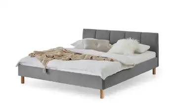 Polsterbett in grau