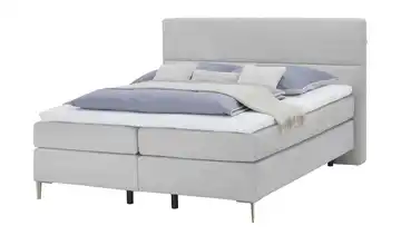MONDO Boxspringbett 160 cm Hellgrau