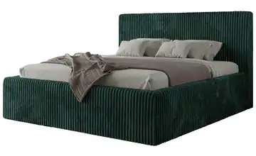 Polsterbett mit Bettkasten Dunkelgrün 200x200 cm