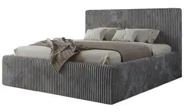 Polsterbett mit Bettkasten Grau 140x200 cm