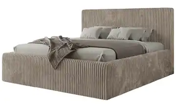 Polsterbett mit Bettkasten Taupe 200x200 cm