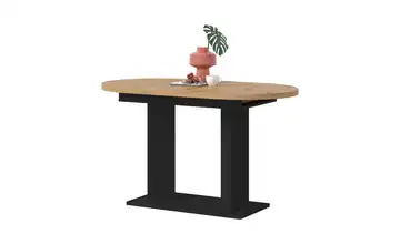 Esstisch ausziehbar Schwarz, Eiche Artisan (Nachbildung)