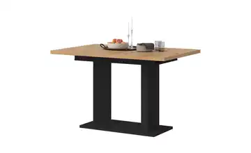 Esstisch ausziehbar Schwarz, Eiche Artisan (Nachbildung)