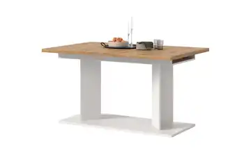 Esstisch ausziehbar Weiß, Eiche Artisan (Nachbildung)