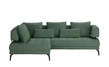 Twist Ecksofa Giotto Dunkelgrün links Erweiterte Funktion