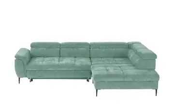 Twist Ecksofa Denver Mintgrün rechts Erweiterte Funktion