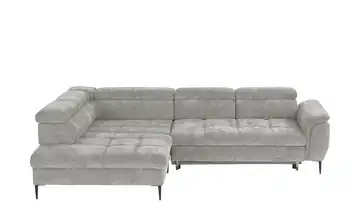 Twist Ecksofa Denver links Erweiterte Funktion Silbergrau
