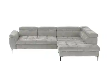 Twist Ecksofa Denver Silbergrau rechts Grundfunktion