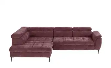 Twist Ecksofa Denver Bordeauxrot links Grundfunktion