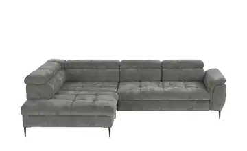 Twist Ecksofa Denver Grau links Grundfunktion