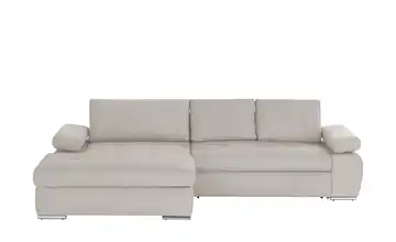 smart Ecksofa Ibby Flachgewebe fein links Cappuccino