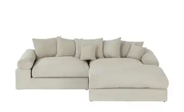 smart Ecksofa Lionore Steingrau rechts Cordstoff