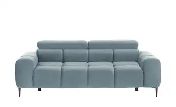 Twist Einzelsofa Plaza 3 Samt Stahlblau Erweiterte Funktion