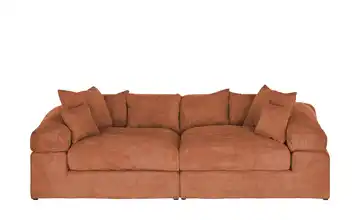 smart Big Sofa Rostrot Cordstoff