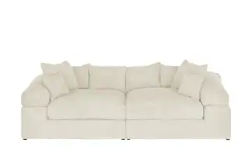 smart Big Sofa Creme Cordstoff