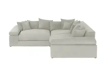 smart Ecksofa Lianea Cordstoff Steingrau