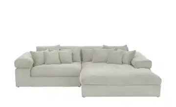 smart Ecksofa Lianea Steingrau rechts Cordstoff