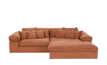 smart Ecksofa Lianea rechts Rostrot Cordstoff