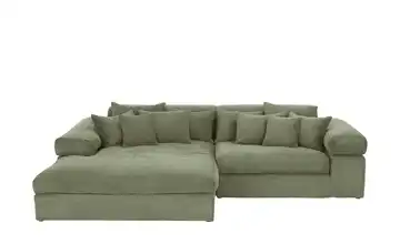 smart Ecksofa Lianea links Grün Cordstoff
