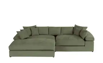 smart Ecksofa Lianea links Grün Chenille
