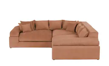 smart Ecksofa Lianea Webstoff Rostrot
