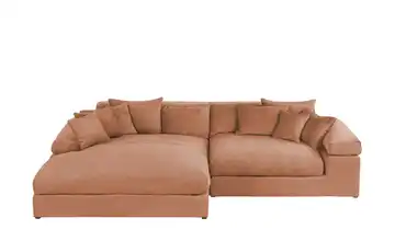 smart Ecksofa Lianea links Rostrot Webstoff