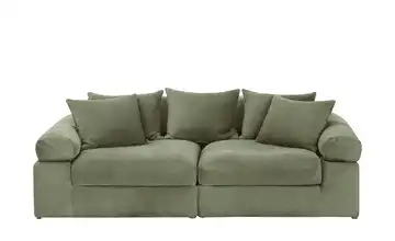 smart Big Sofa Lionore Grün Cordstoff