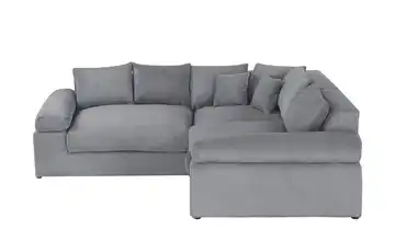 smart Ecksofa Lionore Grau Cordstoff