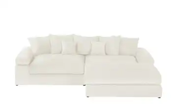 smart Ecksofa Lionore Creme Webstoff rechts