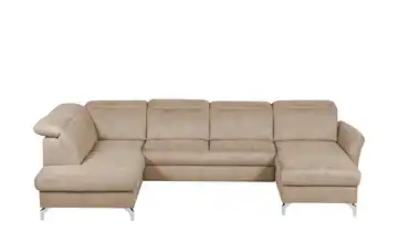 Primo Wohnlandschaft Wildleder-Optik Basel Beige links Grundfunktion