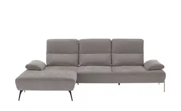 Twist Ecksofa Cesar Greige links Flachgewebe fein
