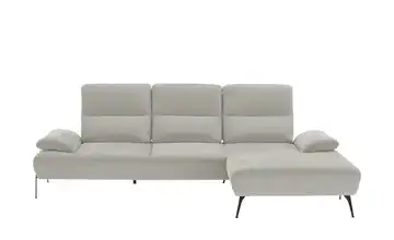 Twist Ecksofa Cesar Hellgrau rechts Flachgewebe fein