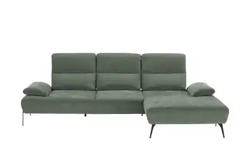 Twist Ecksofa Cesar Khaki rechts Flachgewebe fein