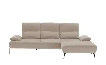 Twist Ecksofa Cesar Cappuccino rechts Flachgewebe fein